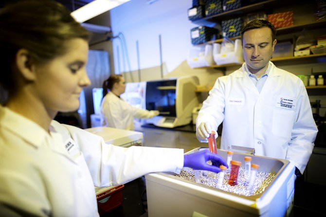 Brian Crompton studies the use of ctDNA as an alternative way to biopsy pediatric solid tumors