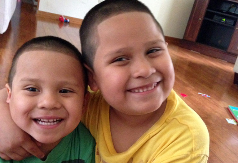 The space between heartache and happiness Two sons with