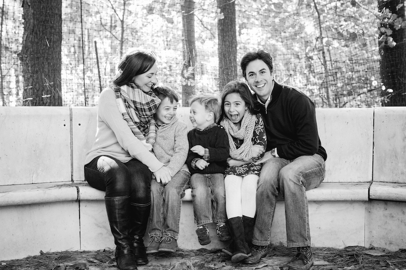 boy with cdh poses with his family