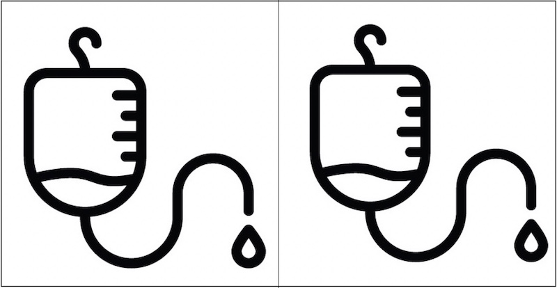 two transfusion bags