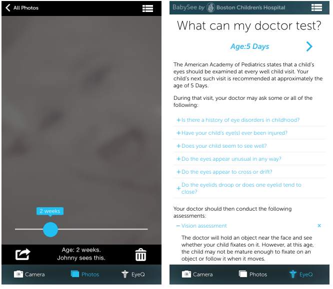 screenshots from BabySee