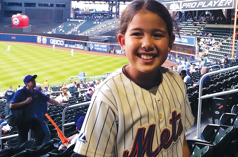 rebecca at a ball game prior to her stroke