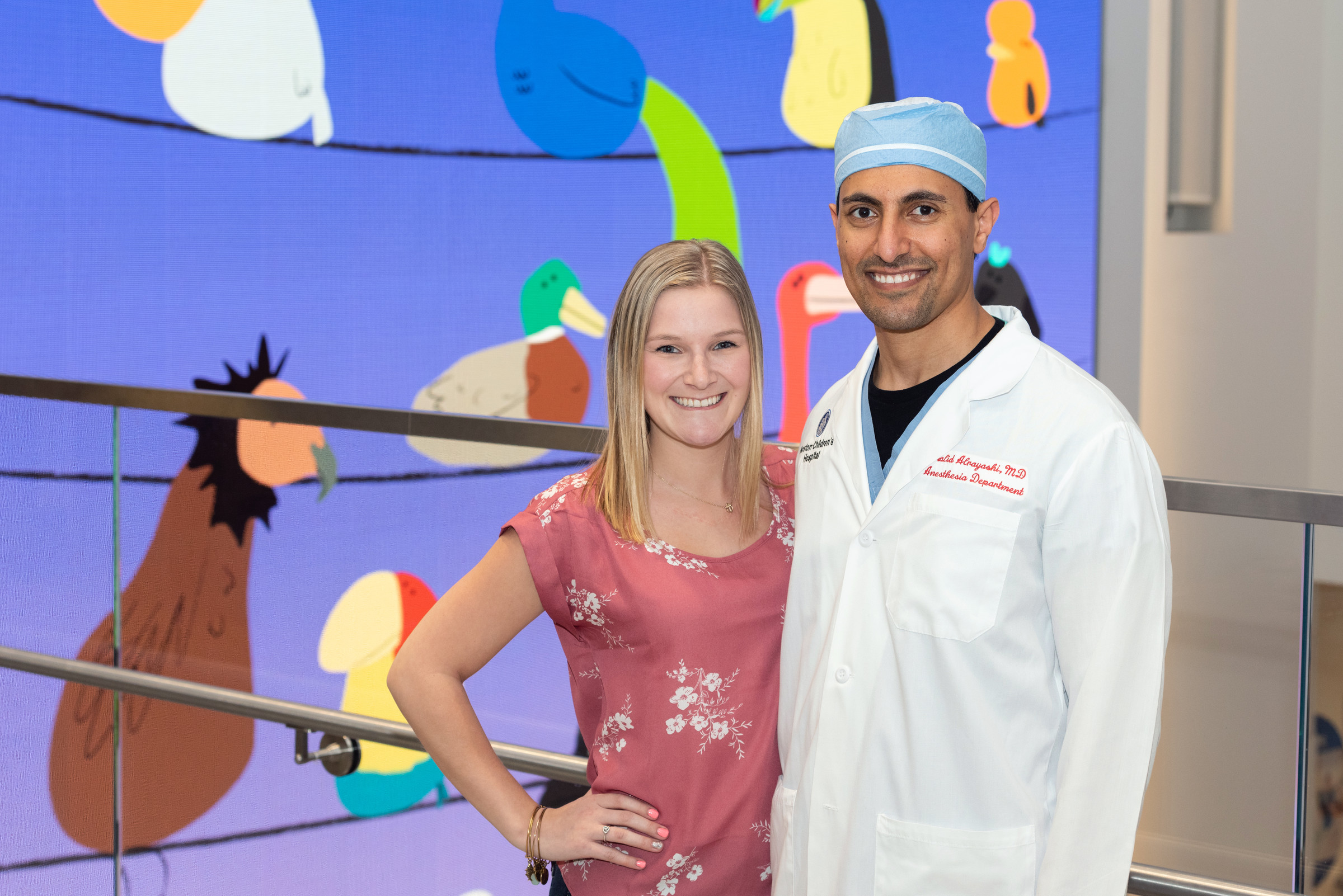 kayla poses with her pain doctor