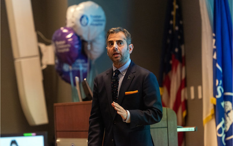 Chris Edwards speaking at Boston Children's