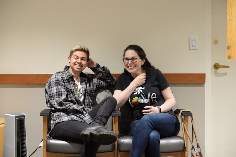 chest surgery patient poses with his mom