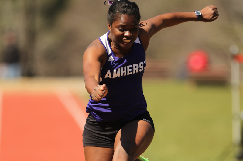Louise, who had hip dysplasia, competes in a track and field event