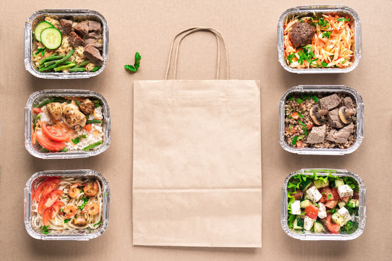 packaged food for a diet study
