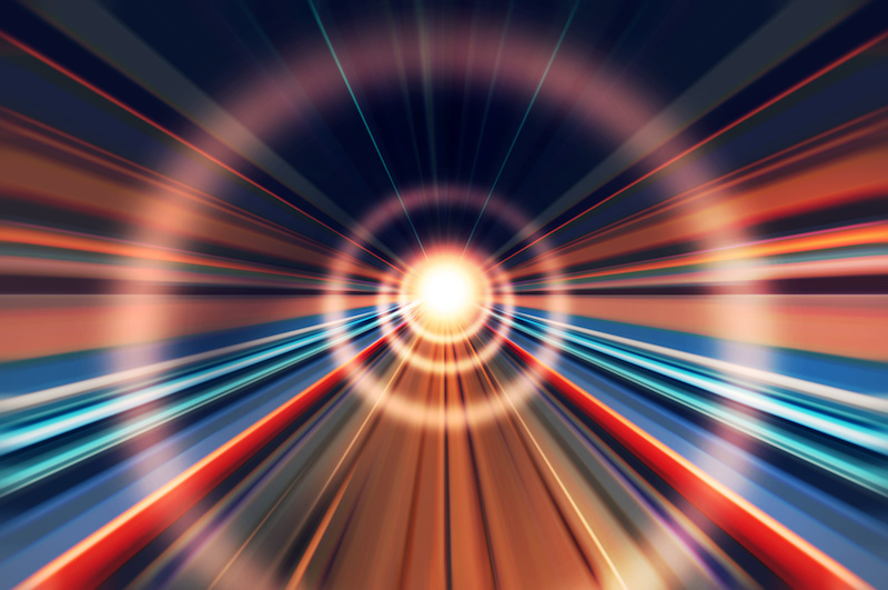 abstract illustration to suggest the light from an endoscopy