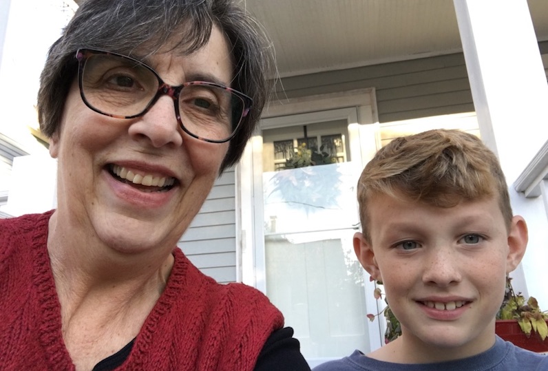 Adult heart patient with her grandson