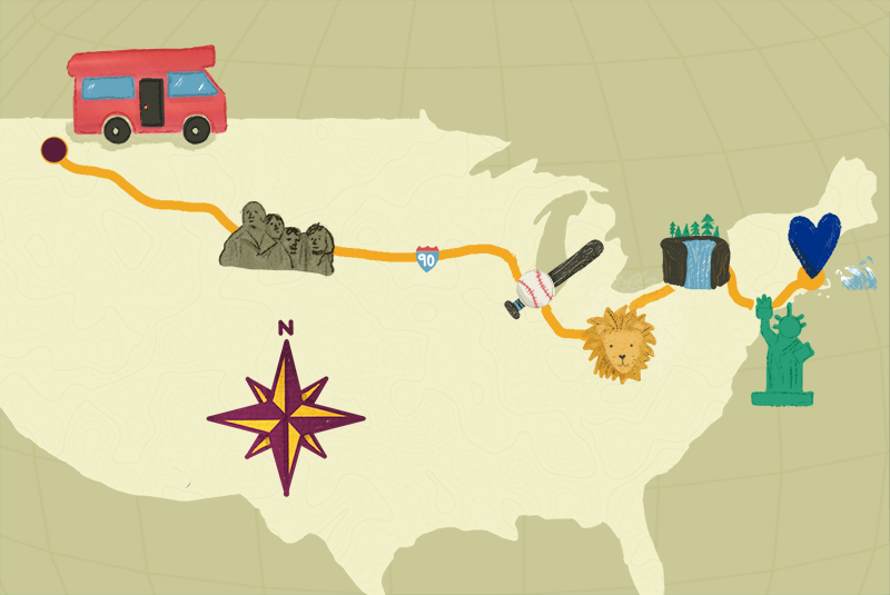 An illustration of the road Noah took to get a biventricular repair.
