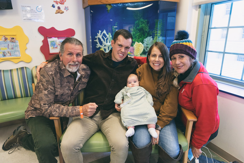 stetson and his family at the bladder exstrophy program