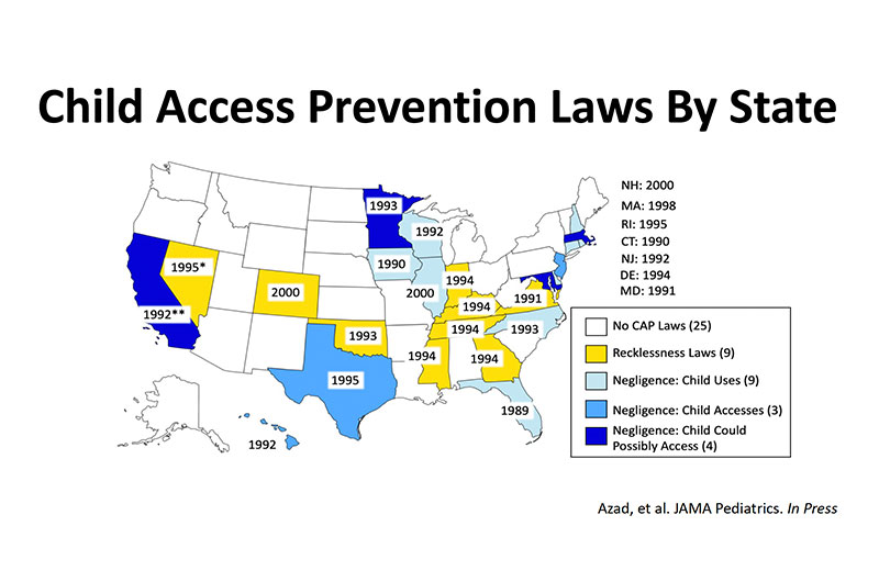 map of child access laws by state