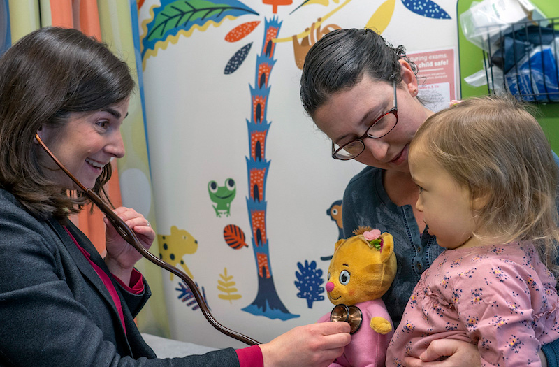 Scarlette, who has PK deficiency, visits with her hemotologist