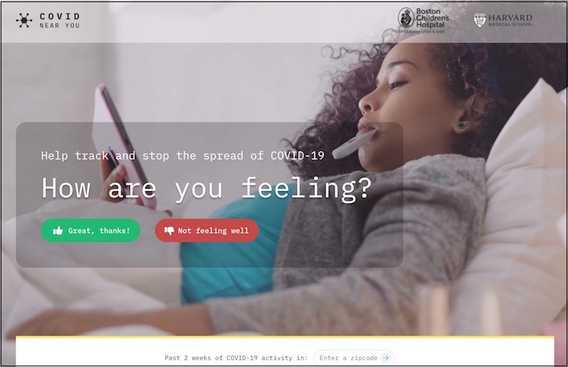 OVID Near You homepage screenshot