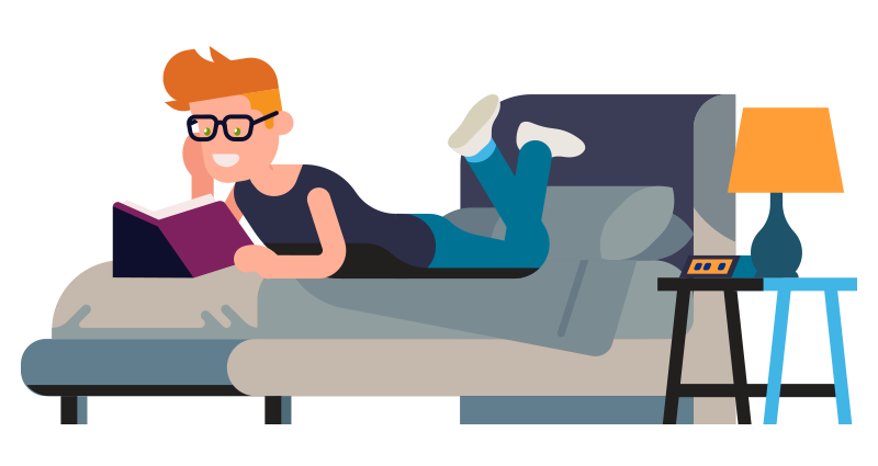 Child reading a book in a separate room when someone in the house has COVID-19