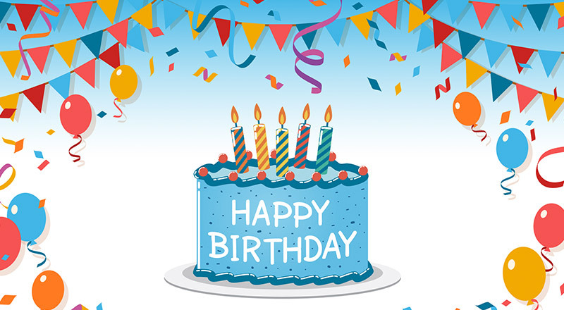 Illustration of birthday cake.