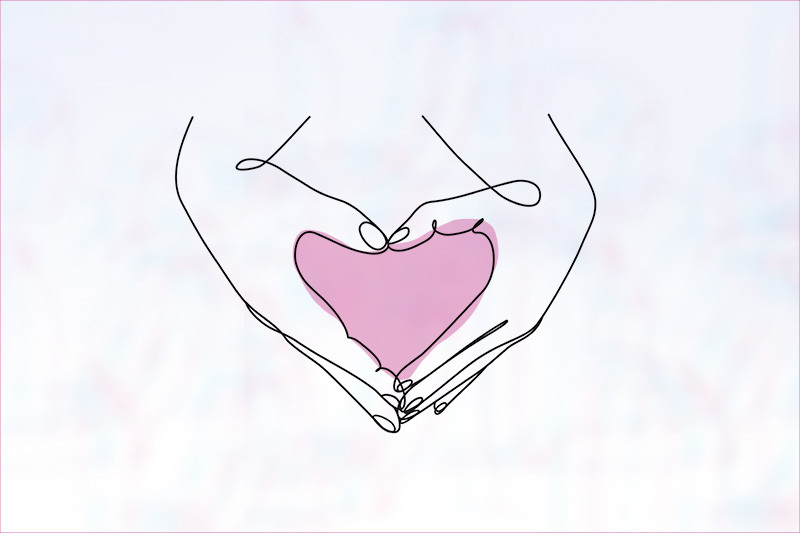 image of hands holding a heart