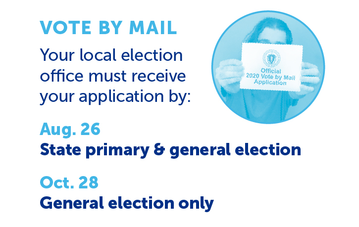 Your local election office must receive your vote-by-mail application by:
August 26 to vote in the state and general election
October 28 to vote in the general election