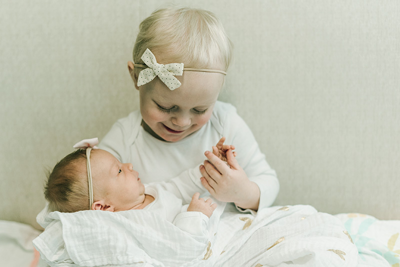 Harper and Magnolia pose together. after treatment for vascular rings